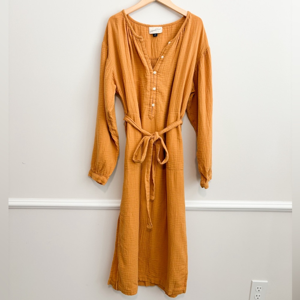 Universal Threads Long Cotton Dress w/Waist Tie Size S